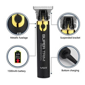 Машинка для стрижки VGR V-082 акумуляторна бездротова професійна + 3 насадки триммер для волосся. Зображення №11