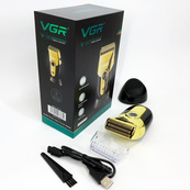 Профессиональная электробритва VGR V-383 Finale Shaver с подставкой, машинка мужская для бритья. Изображение №14