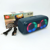 Портативна колонка TG333 2x5W з RGB підсвічуванням, гучна блютуз колонка. Колір: синій. Зображення №2