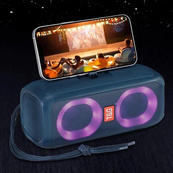 Портативна колонка TG333 2x5W з RGB підсвічуванням, гучна блютуз колонка. Колір: синій. Зображення №3