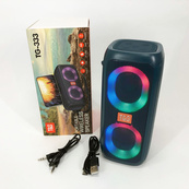 Портативна колонка TG333 2x5W з RGB підсвічуванням, гучна блютуз колонка. Колір: синій. Зображення №4