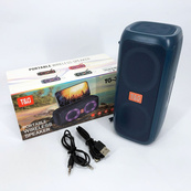 Портативна колонка TG333 2x5W з RGB підсвічуванням, гучна блютуз колонка. Колір: синій. Зображення №5