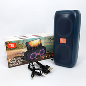 Портативна колонка TG333 2x5W з RGB підсвічуванням, гучна блютуз колонка. Колір: синій. Зображення №6