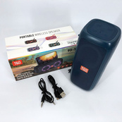 Портативна колонка TG333 2x5W з RGB підсвічуванням, гучна блютуз колонка. Колір: синій. Зображення №7