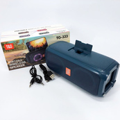 Портативна колонка TG333 2x5W з RGB підсвічуванням, гучна блютуз колонка. Колір: синій. Зображення №9