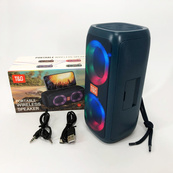 Портативна колонка TG333 2x5W з RGB підсвічуванням, гучна блютуз колонка. Колір: синій. Зображення №13