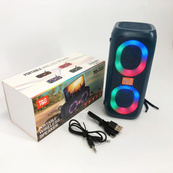 Портативна колонка TG333 2x5W з RGB підсвічуванням, гучна блютуз колонка. Колір: синій. Зображення №14
