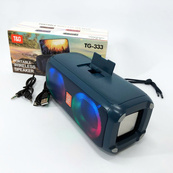 Портативна колонка TG333 2x5W з RGB підсвічуванням, гучна блютуз колонка. Колір: синій. Зображення №16