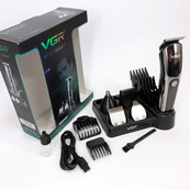 Бездротова машинка для стрижки волосся VGR V-107 тример для бороди та вусів зі змінними насадками. Зображення №11