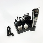 Бездротова машинка для стрижки волосся VGR V-107 тример для бороди та вусів зі змінними насадками. Зображення №13