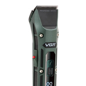 Аккумуляторная беспроводная машинка для стрижки волос VGR V-696 с LED дисплеем и ТУРБО режимом. Изображение №4