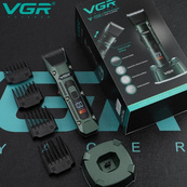 Аккумуляторная беспроводная машинка для стрижки волос VGR V-696 с LED дисплеем и ТУРБО режимом. Изображение №6