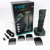 Аккумуляторная беспроводная машинка для стрижки волос VGR V-696 с LED дисплеем и ТУРБО режимом. Изображение №16