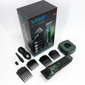 Аккумуляторная беспроводная машинка для стрижки волос VGR V-696 с LED дисплеем и ТУРБО режимом. Изображение №20