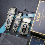 Набор для стрижки волос и бороды с насадками 3в1 VGR V-642 Аккумуляторная машинка с триммером и шейвером. Изображение №3