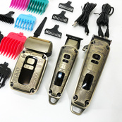 Набор для стрижки волос и бороды с насадками 3в1 VGR V-642 Аккумуляторная машинка с триммером и шейвером. Изображение №13