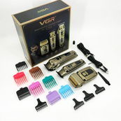 Набор для стрижки волос и бороды с насадками 3в1 VGR V-642 Аккумуляторная машинка с триммером и шейвером. Изображение №22