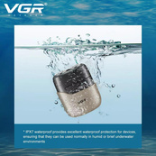 Електробритва VGR V-345. Колір: бежевий. Зображення №3