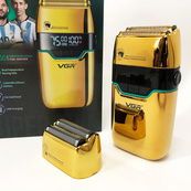 Електробритва Шейвер VGR V-350 чоловіча акумуляторна бритва для гоління з дисплеєм. Колір: золотий. Зображення №11 Електробритва Шейвер VGR V-350 чоловіча акумуляторна бритва для гоління з дисплеєм. Колір: золотий. Зображення №11