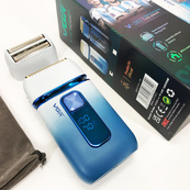 Електробритва-шейвер VGR V-362 чоловіча професійна для сухого гоління з тримером. Колір: білий. Зображення №2