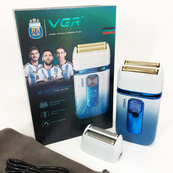 Електробритва-шейвер VGR V-362 чоловіча професійна для сухого гоління з тримером. Колір: білий. Зображення №6