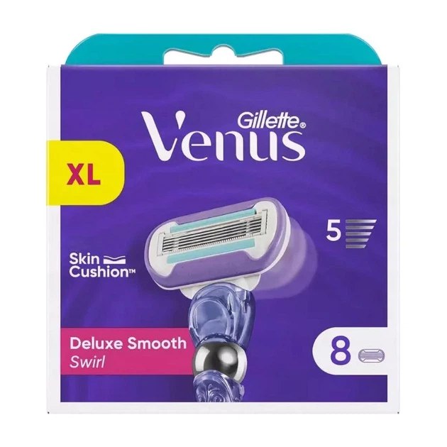 Змінні картриджі для гоління жіночі Venus Extra Smooth Swirl 8 шт 5 лез Змінні картриджі для гоління жіночі Venus Extra Smooth Swirl 8 шт 5 лез