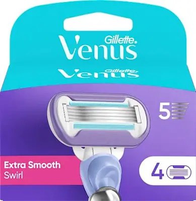 Змінні картриджі Gillette Venus Extra Smooth Swirl 5 лез 4 шт Змінні картриджі Gillette Venus Extra Smooth Swirl 5 лез 4 шт