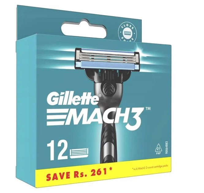 Змінні картриджі Gillette Mach3 12 шт Змінні картриджі Gillette Mach3 12 шт