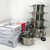 Набір посуду 10 предметів ASTRA A-2310, набір каструль для електроплити, збірний набір каструль. Зображення №5