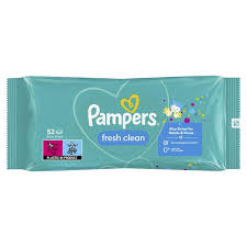 Дитячі вологі серветки Pampers Fresh Clean 52 шт. Дитячі вологі серветки Pampers Fresh Clean 52 шт.