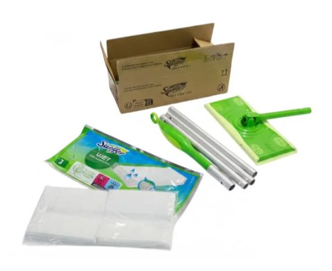 Набір для прибирання підлоги Swiffer (1 швабра, 8 сухих та 3 вологих змінних насадки для підлоги) Набір для прибирання підлоги Swiffer (1 швабра, 8 сухих та 3 вологих змінних насадки для підлоги)