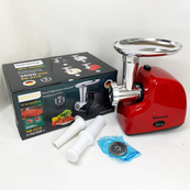 Мясорубка электрическая Rainberg RB-2319 с системой реверса насадка куббе 3000Вт Red. Изображение №2 Мясорубка электрическая Rainberg RB-2319 с системой реверса насадка куббе 3000Вт Red. Изображение №2