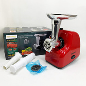 Мясорубка электрическая Rainberg RB-2319 с системой реверса насадка куббе 3000Вт Red. Изображение №5 Мясорубка электрическая Rainberg RB-2319 с системой реверса насадка куббе 3000Вт Red. Изображение №5