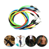 Еспандер гума для зарядок exercise pipe, еспандер гумовий джгут вправи, Фітнес гумки 5 в 1. Зображення №6