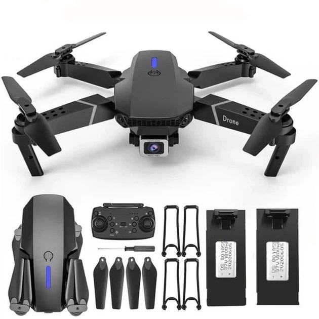 Квадрокоптер E88 міні дрон з HD камерою FPV до 20 хв польоту 2 АКБ та КЕЙС Квадрокоптер E88 міні дрон з HD камерою FPV до 20 хв польоту 2 АКБ та КЕЙС