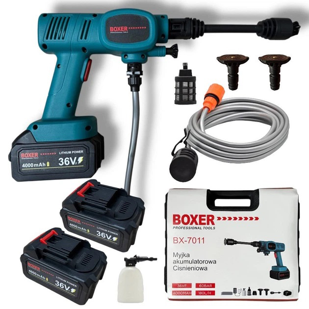 Акумуляторна автомийка Boxer BX-7011 високого тиску 2 АКБ 36в Акумуляторна автомийка Boxer BX-7011 високого тиску 2 АКБ 36в