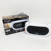 Настільний годинник-будильник Adler AD 1186 White. Зображення №4