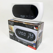 Настільний годинник-будильник Adler AD 1186 White. Зображення №6