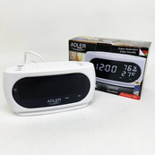 Настільний годинник-будильник Adler AD 1186 White. Зображення №7