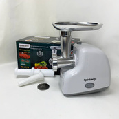 Мясорубка электрическая Rainberg RB-2319 с системой реверса насадка куббе 3000Вт White. Изображение №4