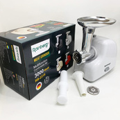 Мясорубка электрическая Rainberg RB-2319 с системой реверса насадка куббе 3000Вт White. Изображение №6