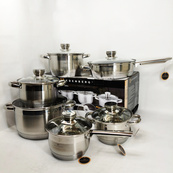 Набір посуду Edenberg EB-2001 з індукційним дном із нержавіючої сталі 12 предметів. Зображення №3