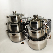 Набір посуду Edenberg EB-2001 з індукційним дном із нержавіючої сталі 12 предметів. Зображення №4