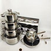Набір посуду Edenberg EB-2001 з індукційним дном із нержавіючої сталі 12 предметів. Зображення №5