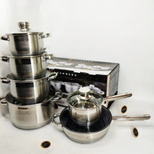 Набір посуду Edenberg EB-2001 з індукційним дном із нержавіючої сталі 12 предметів. Зображення №8