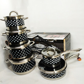 Набір посуду Edenberg EB-4055 з капсульним дном нержавіюча сталь 12 предметів. Зображення №3 Набір посуду Edenberg EB-4055 з капсульним дном нержавіюча сталь 12 предметів. Зображення №3