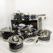 Набір посуду Edenberg EB-4055 з капсульним дном нержавіюча сталь 12 предметів. Зображення №6 Набір посуду Edenberg EB-4055 з капсульним дном нержавіюча сталь 12 предметів. Зображення №6