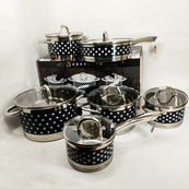 Набір посуду Edenberg EB-4055 з капсульним дном нержавіюча сталь 12 предметів. Зображення №7 Набір посуду Edenberg EB-4055 з капсульним дном нержавіюча сталь 12 предметів. Зображення №7