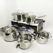 Набір посуду Edenberg EB-4074 із капсульним дном нержавіюча сталь 10 предметів. Зображення №6 Набір посуду Edenberg EB-4074 із капсульним дном нержавіюча сталь 10 предметів. Зображення №6