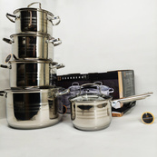 Набір посуду Edenberg EB-4074 із капсульним дном нержавіюча сталь 10 предметів. Зображення №8 Набір посуду Edenberg EB-4074 із капсульним дном нержавіюча сталь 10 предметів. Зображення №8